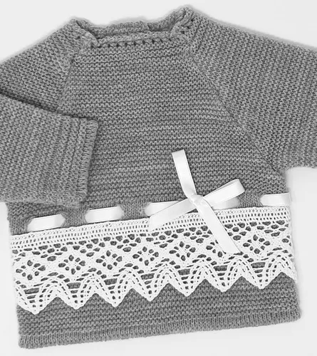 Vista 2 de Conjunto de ropa de punto para bebé recién nacido, traje de punto para niños y niñas