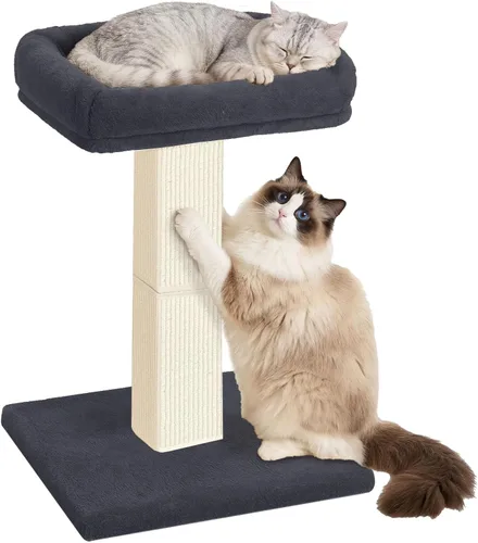 Vista 9 de AGYM Rascador para gatos, rascador para gatos de 32 pulgadas con percha de felpa grande, sisal y poste rascador de alfombra, postes verticales