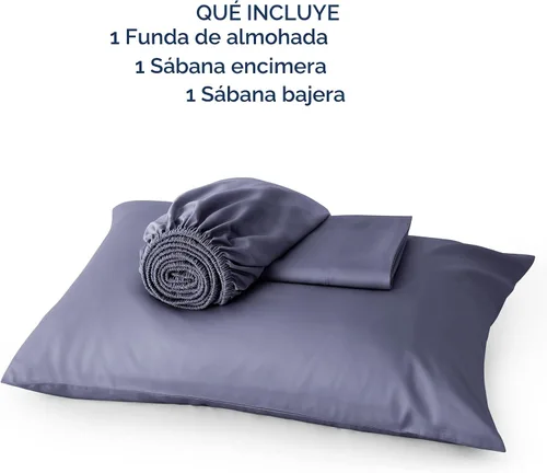 Vista 6 de Bedsure PureWoven 100% rayón derivado de bambú, sábanas de cama individual, 3 piezas