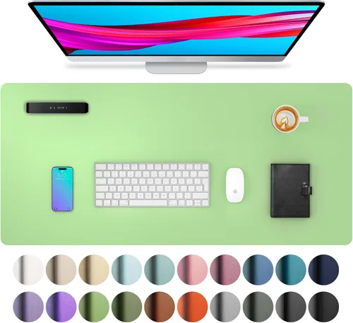Vista 197 de Aothia - Protector de escritorio de cuero sintético grande, base antideslizante para mouse y superficie para escribir, impermeable, fácil de Agua