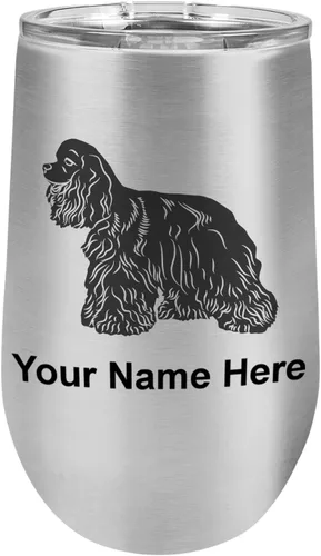 Vista 33 de LaserGram Vaso de vino de acero inoxidable de doble pared, grabado personalizado incluido (negro)