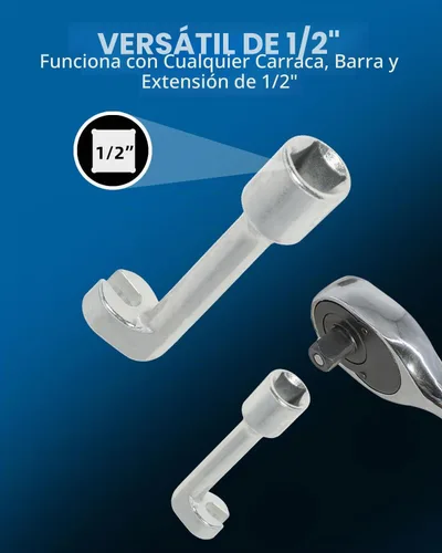 Vista 6 de DPTOOL Juego de llaves de tubo de línea de inyector diésel, 6 piezas, 12 puntos, tipo L, juego de enchufes de línea de combustible de 0.472 in