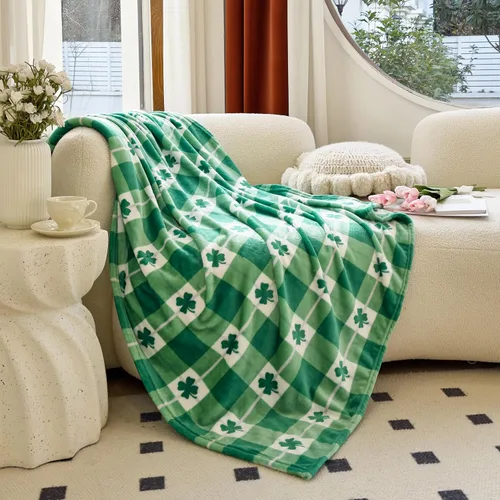 Vista 36 de Elegant Comfort - Manta de vellón muy suave y aterciopelada, con estampado navideño, a cuadros escoceses, de 50 x 60 pulgadas (búfalo negro)