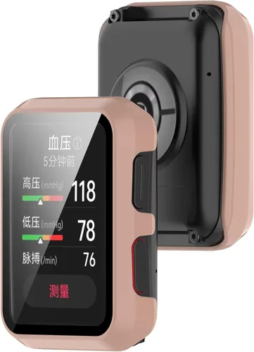 Vista 7 de Funda rígida de policarbonato con protector de pantalla de vidrio templado compatible con Huawei Watch D, funda protectora general compatible