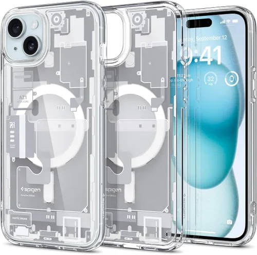 Vista 30 de Spigen Ultra Hybrid MagFit Impresión Digital Directa - Funda para iPhone 16 Pro [Diseño Personalizado][Compatible con Magsafe] - Analógica DDP