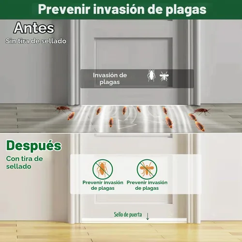 Vista 9 de 49 pies de cinta de sellado para clima transparente, sello de puerta, cinta adhesiva para evitar corrientes de aire para puertas, cinta de sellado