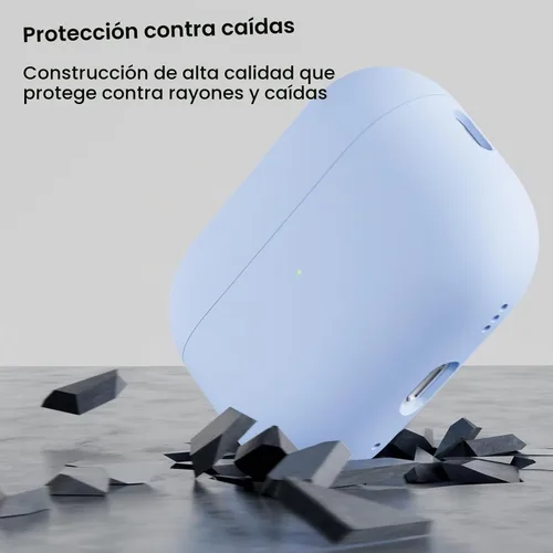Vista 7 de ORNARTO Funda compatible con AirPods Pro 2 2022, silicona híbrida protectora completa para AirPods Pro de 2ª generación, cubierta frontal LED