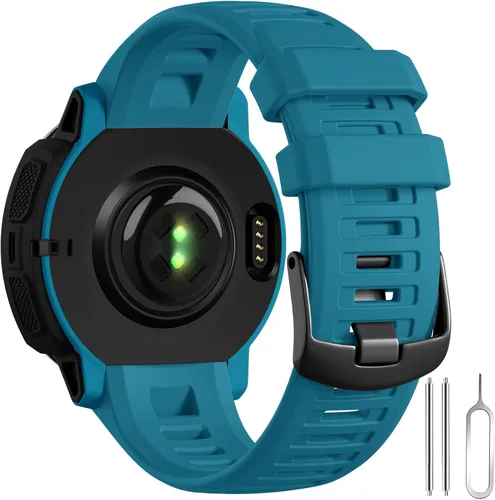 Vista 13 de GEAK Compatible con correas de reloj Garmin Instinct, correa de silicona suave de 22 mm para muñeca deportiva, reemplazo compatible con correa
