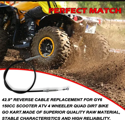 Vista 5 de DEHE 965.2mm/38" Cable de engranaje inverso 110cc 125cc Quad Dirt Bike ATV Dune Buggy Go Kart