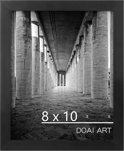 Vista 34 de DOAI ART Marco de fotos de 5x7 pulgadas, marco negro de 5x7 pulgadas para exhibición horizontal o vertical con montaje en pared y sobremesa Marco