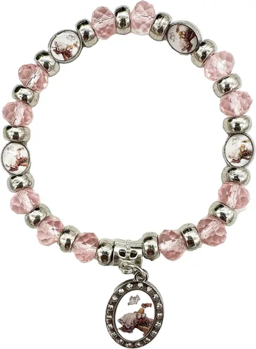 Vista 7 de Bautismo Favores Rosario Strech Pulsera Cruz Fiesta Recuerdos de Bautizo Católico Cristiano Recuerdos de Recuerdos de Recuerdos - 12 PCS