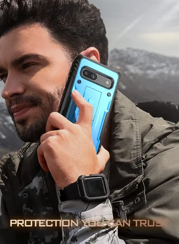 Vista 6 de Poetic Revolution - Funda para Google Pixel 7A 5G, protector de pantalla integrado funciona con identificación de huellas dactilares, carcasa