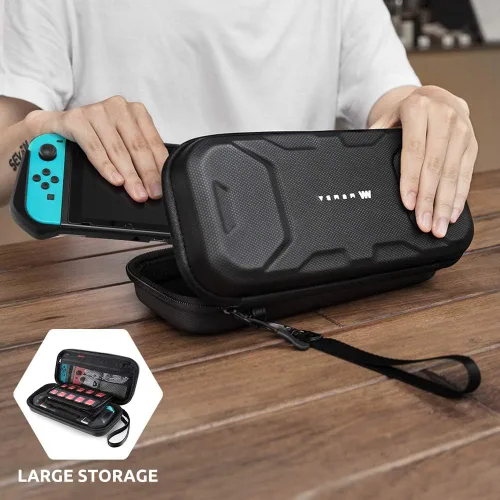 Vista 8 de Mumba Funda de transporte para Nintendo Switch OLED y Nintendo Switch versión Plus Funda protectora portátil de viaje para cuchillafunda de batalla