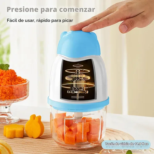 Vista 2 de Fabricante de alimentos para bebés, procesador de alimentos inalámbrico Azul
