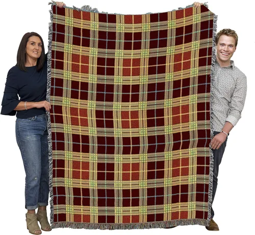 Vista 22 de Pure Country Weavers - Manta a cuadros Black Watch Tartan - Tapicería de regalo tejida con patrones, de algodón - Fabricada en Estados Unidos (72x54)