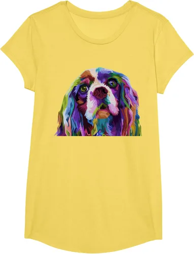 Vista 35 de Camiseta con diseño de Cocker Spaniel de arte pop para dueños de perros, Negro, S