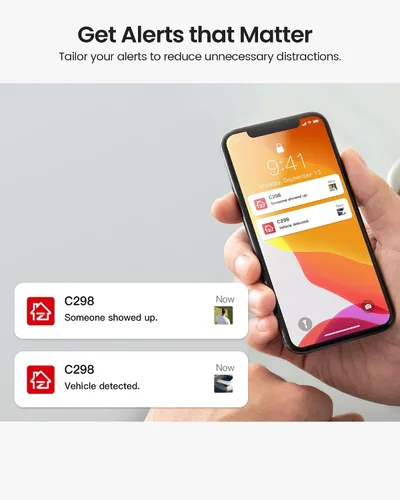 Vista 8 de ZOSI C298 - Cámara de seguridad WiFi enchufable PT de 4MP con doble lente (2MP+2MP) para exteriores, cámara panorámica de 360 grados, detección