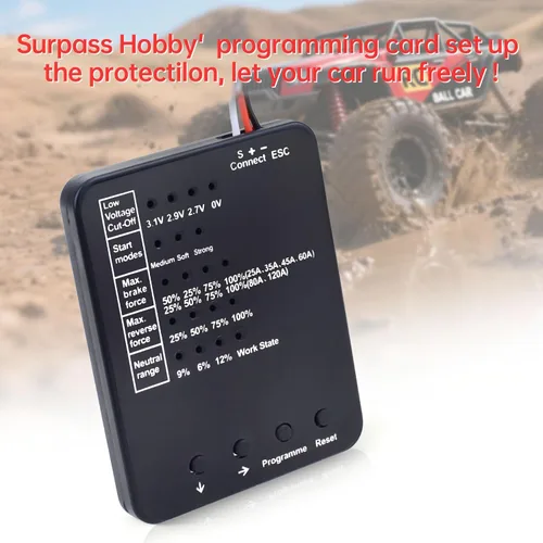 Vista 6 de Surpass Hobby ESC Tarjeta de programación RC Car Controlador electrónico de velocidad LED programador solo compatible con Rocket 25A 35A 45A 60A 80A