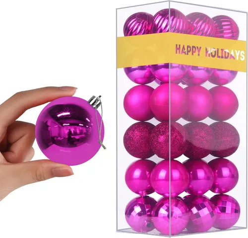 Vista 51 de Esferas pequeñas de bronce de 1.6 pulgadas para decoración del árbol de Navidad, adornos inastillables para cumpleaños, Halloween, vacaciones, boda