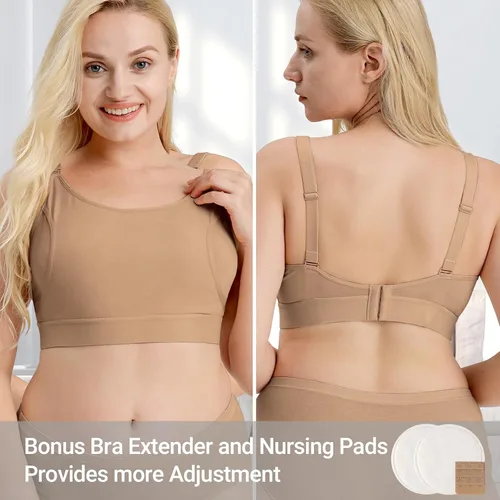 Vista 5 de Momcozy - Brasier para extracción de leche y lactancia, manos libres, ajustable, brasier todo en uno