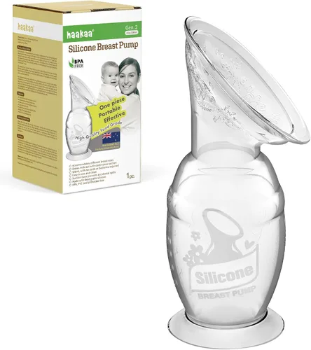 Vista 12 de haakaa Extractor Manual de Leche para Lactancia, de Silicona, Transparente 4 oz/100 ml