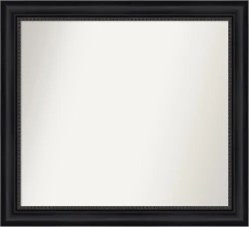 Vista 137 de Amanti Art Espejo personalizado, espejo de baño negro Astor, espejo de pared o espejo de tocador de baño sobre el fregadero (25 x 25 pulgadas)