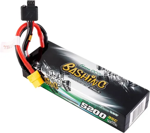 Vista 3 de Gens ace 5200mAh 2S1P 35C 7.4V G-tech Bashing Series Lipo Battery Pack Hardcase 24# con EC3, T y XT60 adaptador (2 piezas)