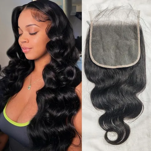 Vista 19 de Encaje frontal transparente HD de 13 x 6 pulgadas, prearrancado con abuelitos, línea capilar natural, cierre frontal ondulado 12A, cabello humano