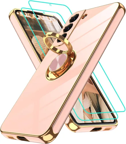 Vista 51 de Funda para Motorola Moto G 5G 2024: Funda Moto G Play 5G 2024 con 2 piezas de protectores de pantalla, soporte de anillo de rotación de 360°