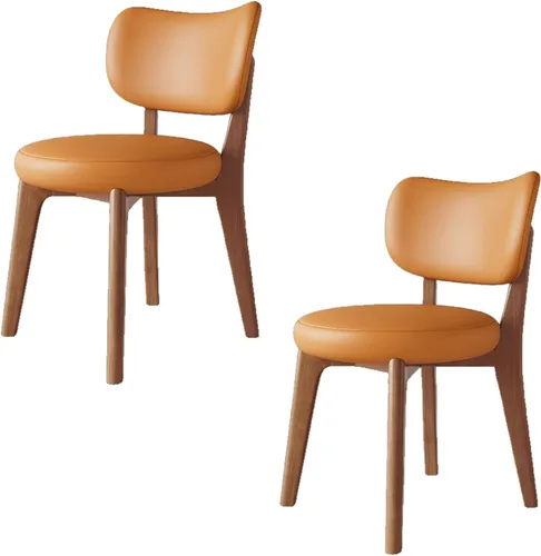 Vista 49 de Juego de sillas de comedor de madera de 1/2/4, sillas de cocina con respaldo curvo, silla de vestíbulo, silla de comedor tapizada, silla de comedor