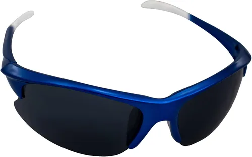 Vista 6 de AlterImage Scout Wraparound - Lentes de sol retro para deportes y motocicleta para hombres o mujeres, montura azul sin montura con puntas de goma