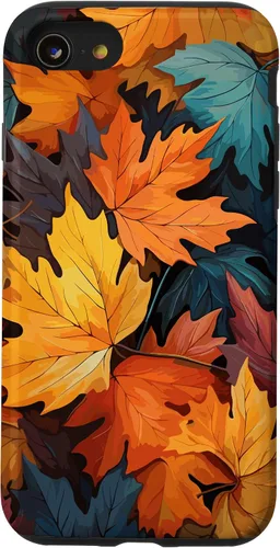 Vista 18 de Colorful Leaves Otoño y Otoño Tema, Otoño Color Funda para iPhone 17