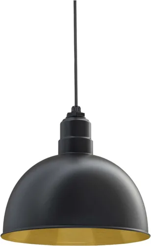 Vista 17 de Steel Lighting Co. Colgante de cuenco rosa Lámpara montada en el techo Cúpula de 15 pulgadas vástago de 12 pulgadas Estilo granero de acero