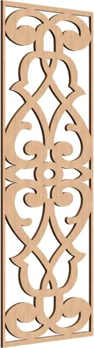 Vista 52 de 9 3/8"W x 24 3/8"H x 1/4"T Bellaire Decorativos Paneles de pared de madera calado, abedul