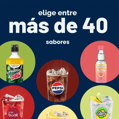 Vista 10 de SodaStream - E-TERRA - Máquina de soda PAQUETE DE VALOR 3 niveles automáticos de carbonatación Incluye 2 cilindros de CO2, 3 botellas aptas