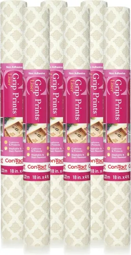 Vista 17 de Con-Tact Brand Grip Prints - Forro antideslizante duradero y no adhesivo para estantes y cajones, 18 x 4 pies, granito beige