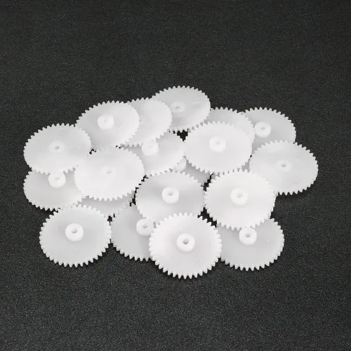 Vista 4 de uxcell Engranajes de plástico 40 dientes modelo 402A engranaje de reducción engranajes de gusano de plástico para RC coche robot motor