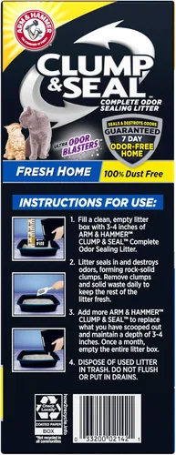Vista 15 de ARM & HAMMER Clump & Seal - Arena para gatos, aroma fresco, 14 libras