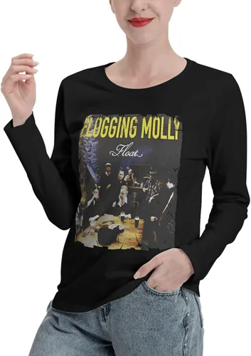 Vista 2 de Womens Fall Long Sleeve Tshirts Womens Cotton Shirts Tops Crew Neck T-Shirt Workwear