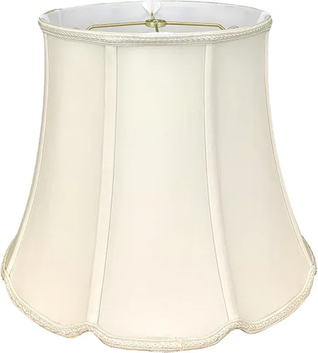 Vista 7 de Royal Designs - Pantalla de lámpara de diseño con muesca en V con parte inferior de tambor, cáscara de huevo, 10 x 14 x 11.5 pulgadas Eggshell