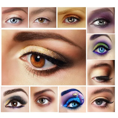 Vista 5 de Paleta de sombra de ojos de maquillaje de 120 colores natural nude mate brillo pigmento sombra de ojos paleta impermeable ahumado profesional kit