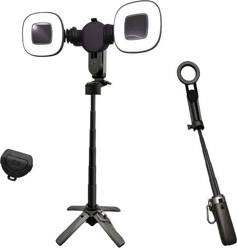 Vista 9 de Trípode magnético de 65 pulgadas para iPhone con control remoto, trípode magnético para teléfono celular, trípode para selfie stick con toma
