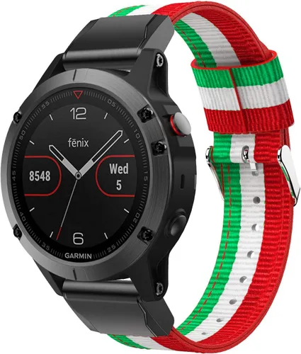 Vista 12 de Correa deportiva de nailon de ajuste rápido compatible con Garmin Fenix 5/Fenix 5 Plus/Forerunner 935/Approach S60/Quatix 5 Smartwatch