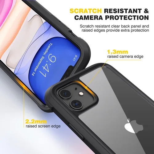 Vista 4 de DIACLARA - Funda transparente compatible con iPhone XR 6.1 pulgadas 2018