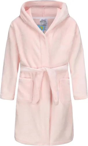 Vista 22 de Bata de forro polar para niñas y albornoz con capucha para niños de franela suave para niños Ángel