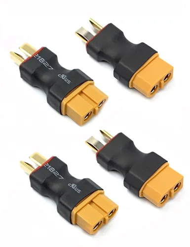 Vista 3 de Readytosky XT60 hembra a macho adaptador de conector de enchufe en T sin cables, conectores de batería RC LiPo para conector macho Deans a XT60