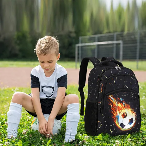 Vista 9 de LOIDOU Mochila para adolescentes y niñas, mochila escolar con lonchera y estuche para lápices, juego de bolsas escolares 3 en 1