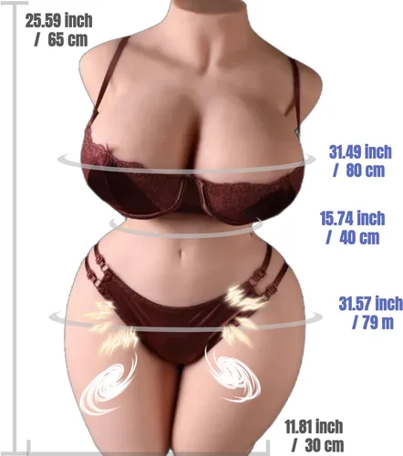 Vista 5 de Muñeca sexual de tamaño real de 40 libras, cuerpo completo para hombres, realista 3 en 1, muñecas sexuales femeninas realistas torso, tetas grandes