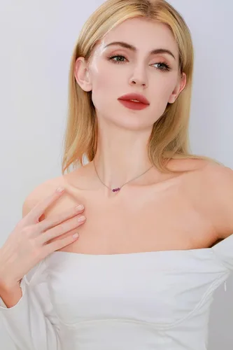 Vista 9 de Metzakka Sterling Silver Birthstone Choker Necklace, Handmade with 3 Dainty Real Healing Birthstone for Women Birthday Gifts