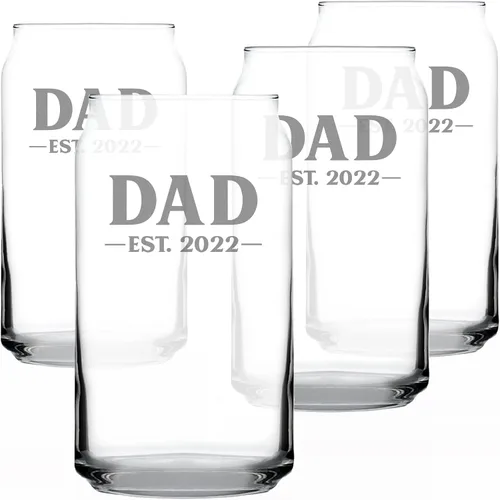 Vista 10 de Dad Est 20XX - Vaso de cerveza para padres primerizos, regalo personalizado de 16 onzas